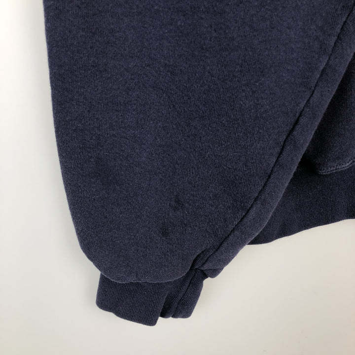 2000'S Reebok Logo Sweatshirt, Made in USA, Men's Size L (approx.) cotton navy blue type Vintage Second Hand