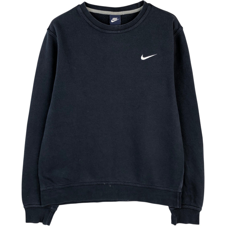 Nike One Point Logo Sweatshirt, Trainer, Men's M Size cotton navy blue type Vintage Second Hand