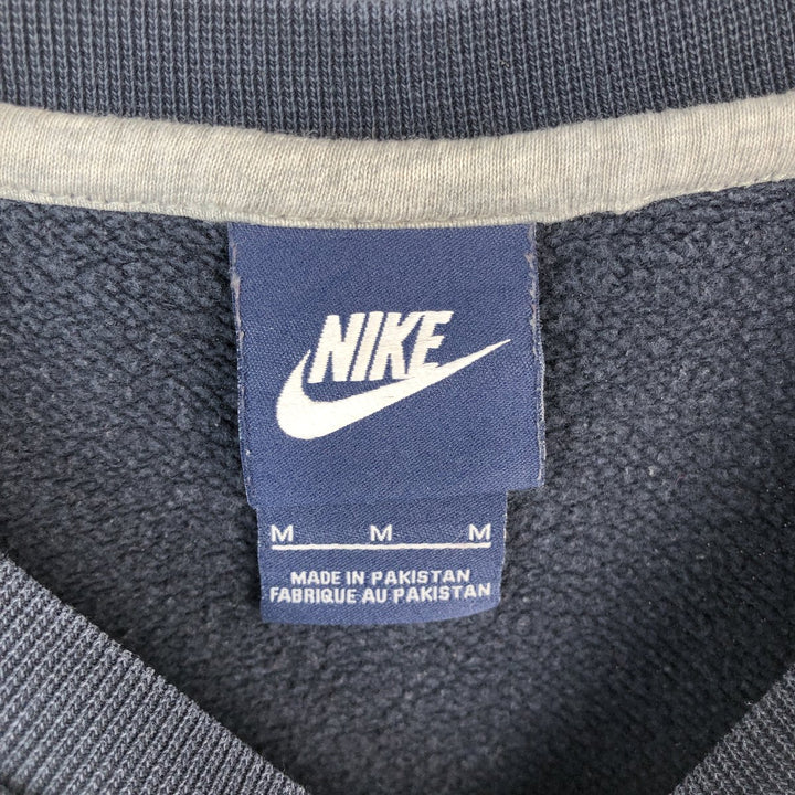 Nike One Point Logo Sweatshirt, Trainer, Men's M Size cotton navy blue type Vintage Second Hand