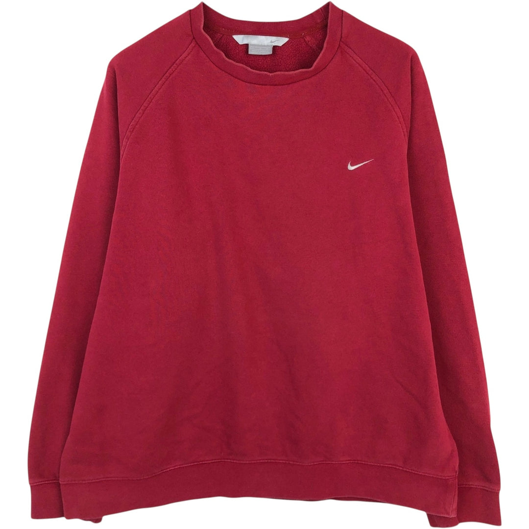 00'S Nike One Point Logo Sweatshirt Trainer Men's XL cotton red type Vintage Second Hand