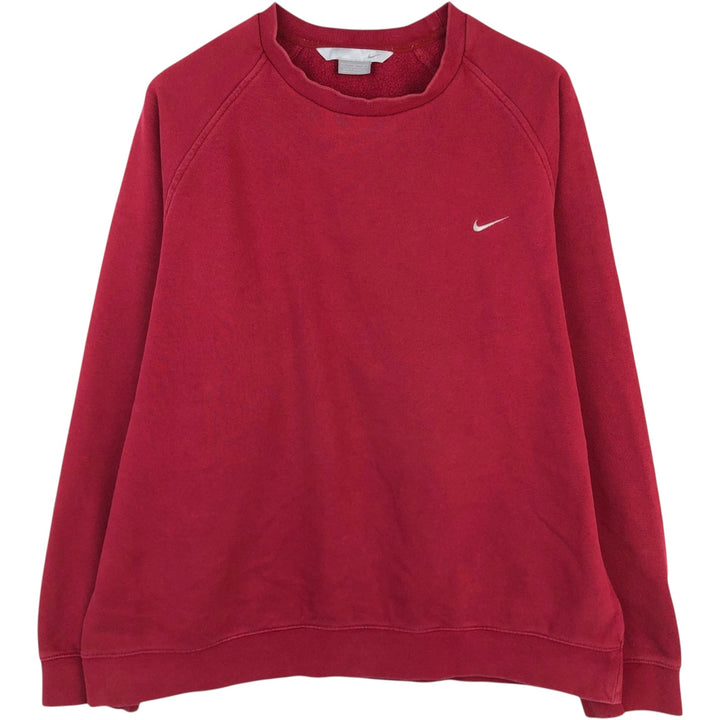 00'S Nike One Point Logo Sweatshirt Trainer Men's XL cotton red type Vintage Second Hand