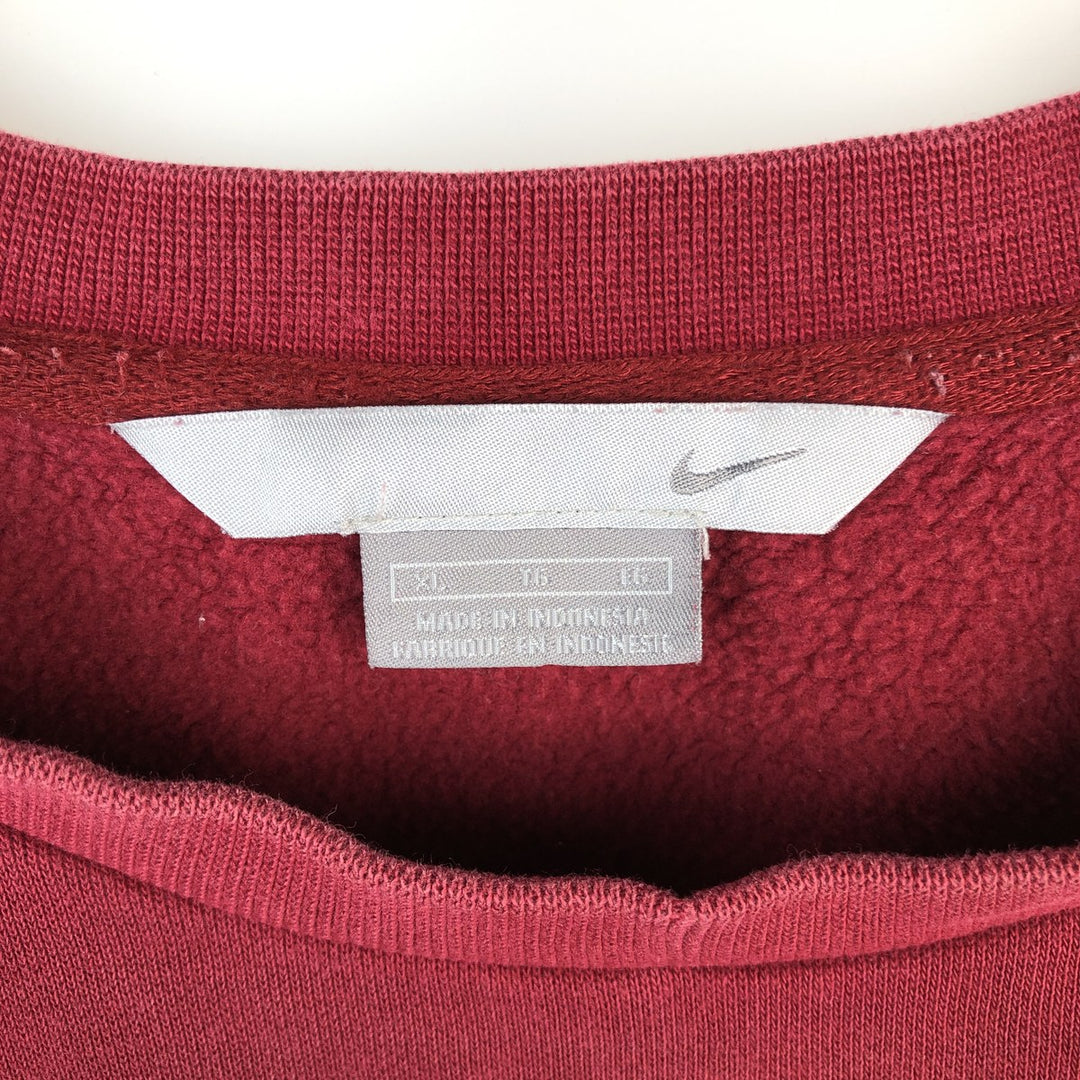 00'S Nike One Point Logo Sweatshirt Trainer Men's XL cotton red type Vintage Second Hand