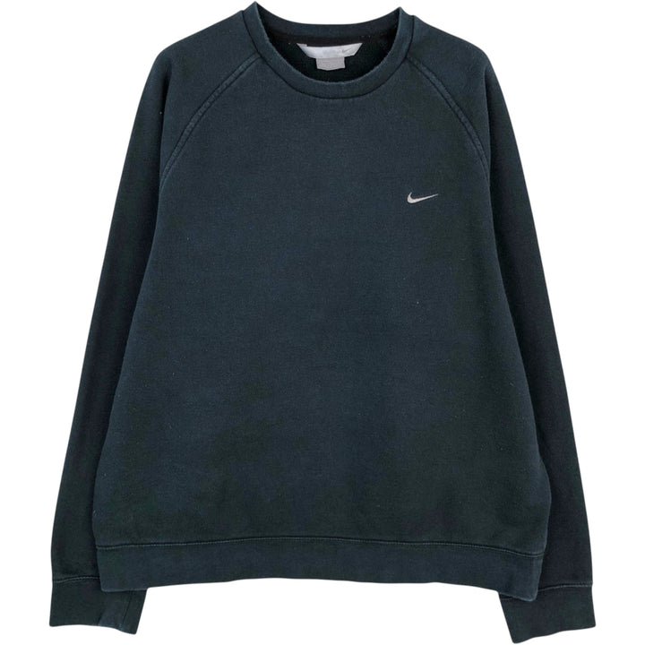 00'S Nike One Point Logo Sweatshirt Trainer Men's L size cotton navy blue type Vintage Second Hand