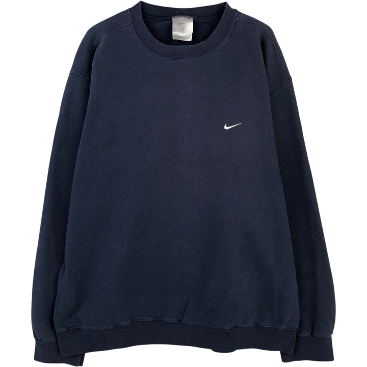00'S Nike One Point Logo Sweatshirt Trainer Men's XL cotton navy blue type Vintage Second Hand