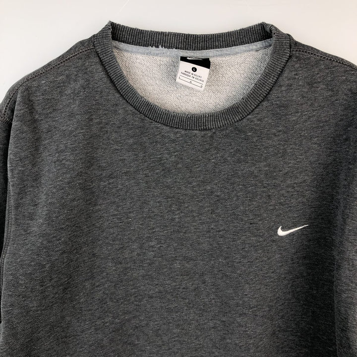Nike One Point Logo Sweatshirt, Trainer, Men's Size L cotton gray type Vintage Second Hand