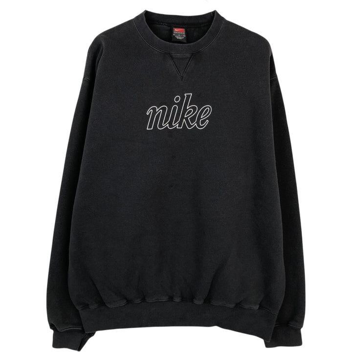 2000'S Nike Team Logo Sweatshirt, Men's Size L cotton Charcoal Vintage Second Hand
