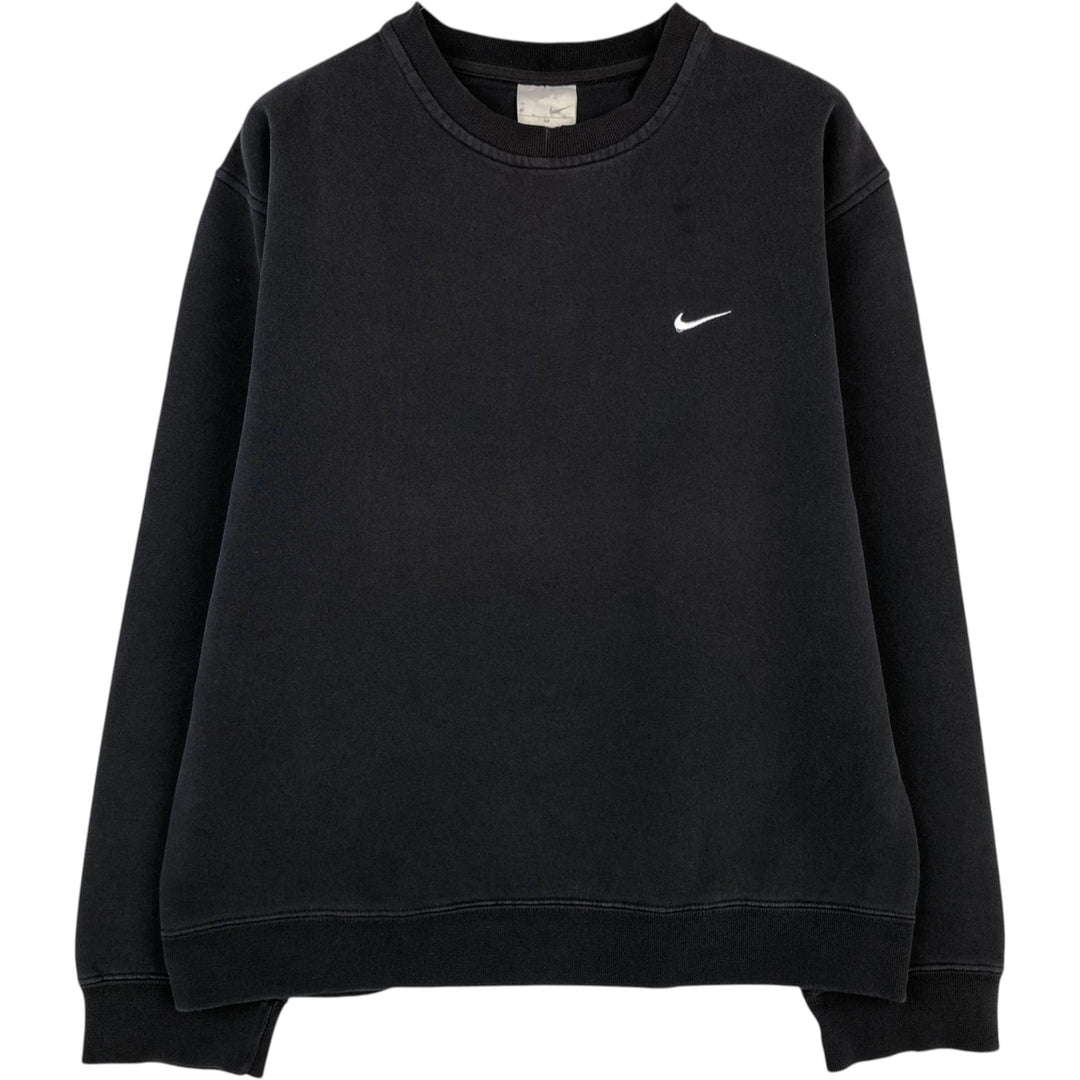 2000'S Nike One-Point Logo Sweatshirt, Made in Canada, Men's Size M (approx.) cotton black type Vintage Second Hand