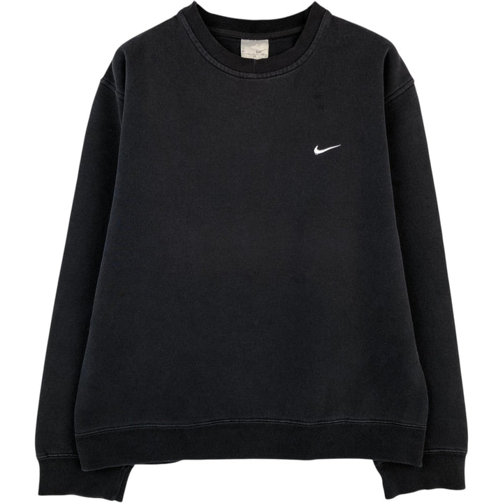 2000'S Nike One-Point Logo Sweatshirt, Made in Canada, Men's Size M (approx.) cotton black type Vintage Second Hand