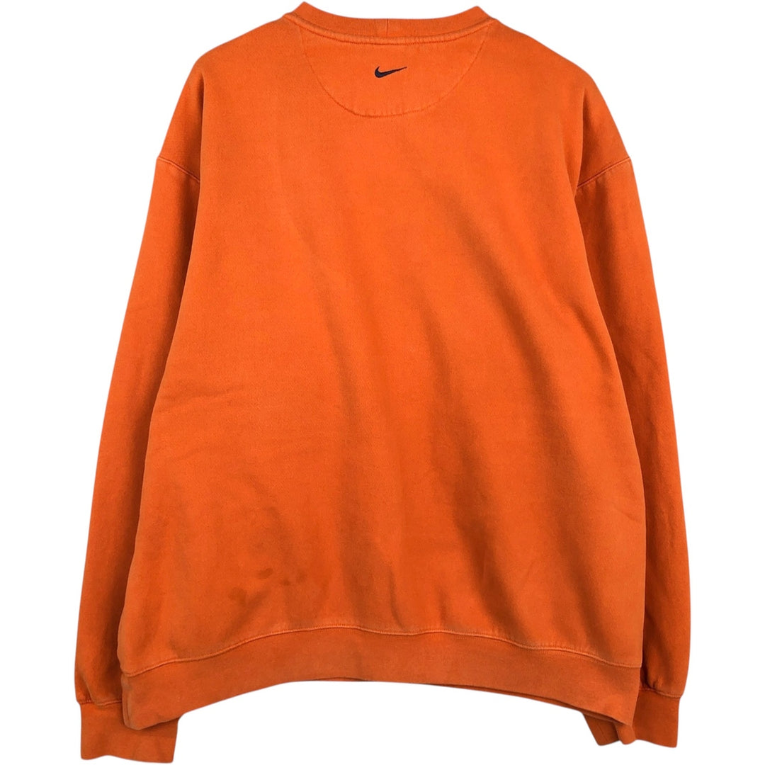 2000'S Nike logo sweatshirt, men's size XL cotton orange type Vintage Second Hand
