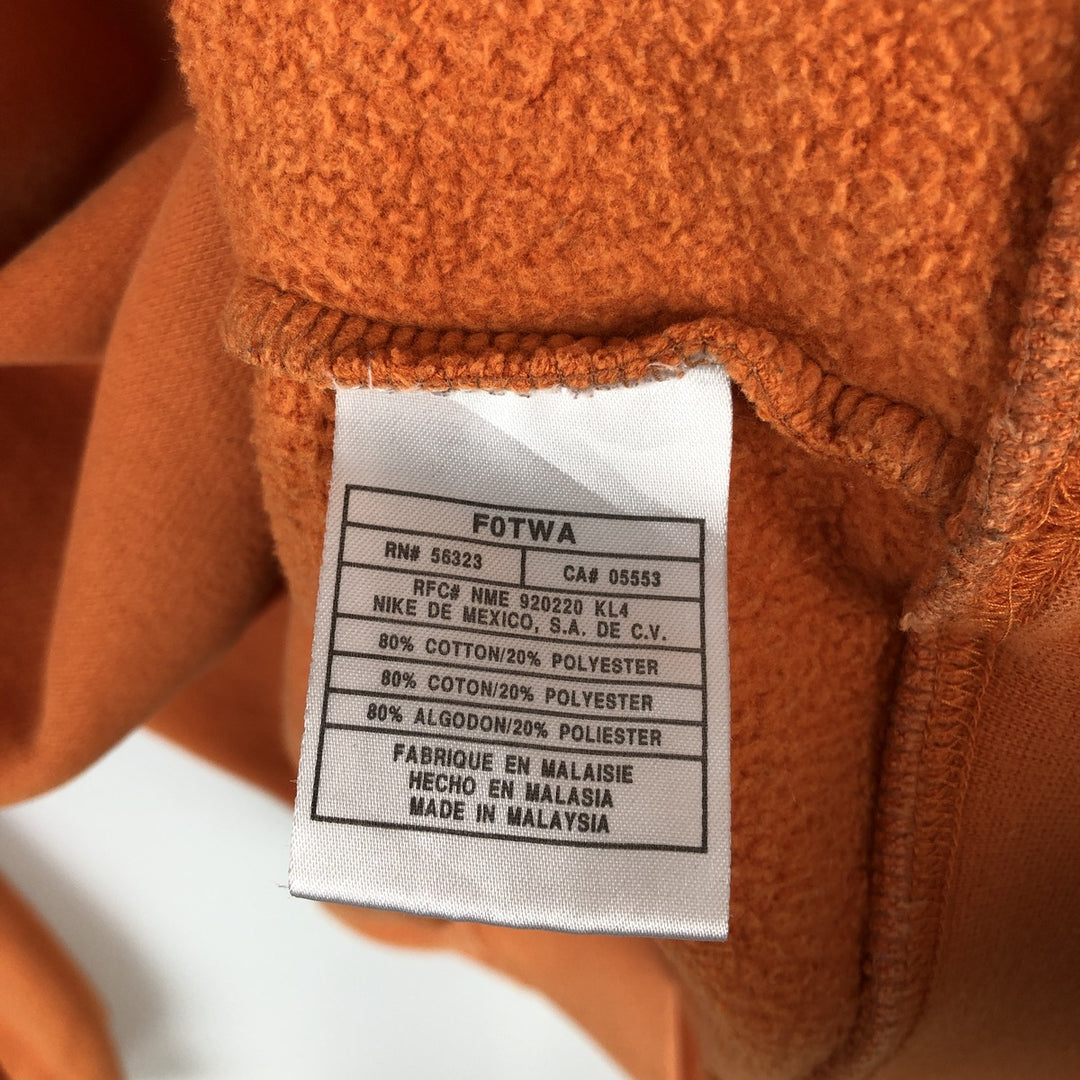 2000'S Nike logo sweatshirt, men's size XL cotton orange type Vintage Second Hand