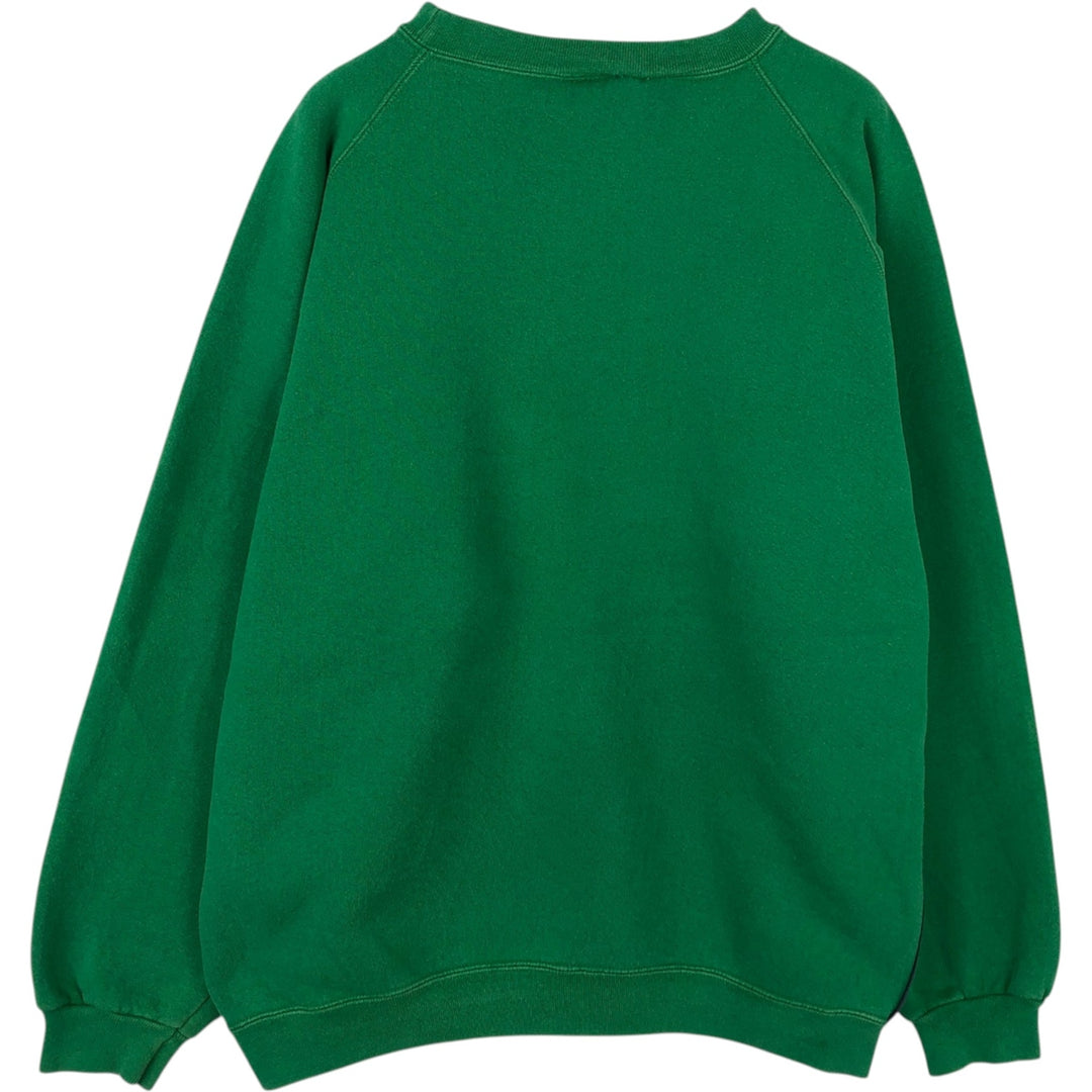 Adidas one-point logo sweatshirt, made in USA, men's size XL. cotton green type Vintage Second Hand