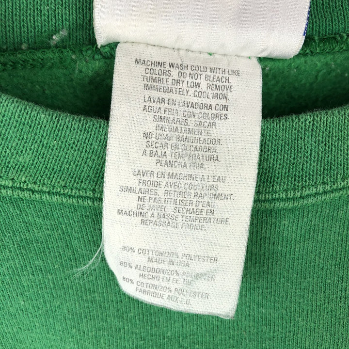 Adidas one-point logo sweatshirt, made in USA, men's size XL. cotton green type Vintage Second Hand