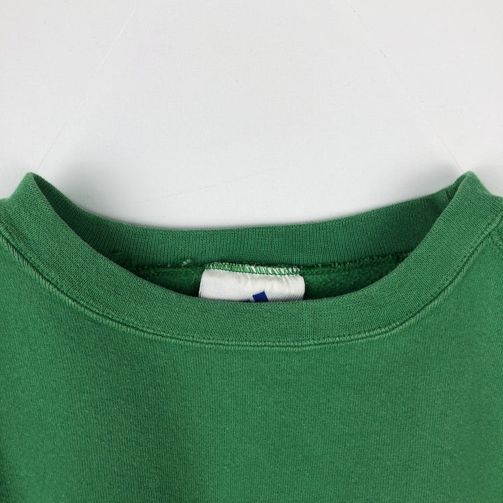 Adidas one-point logo sweatshirt, made in USA, men's size XL. cotton green type Vintage Second Hand