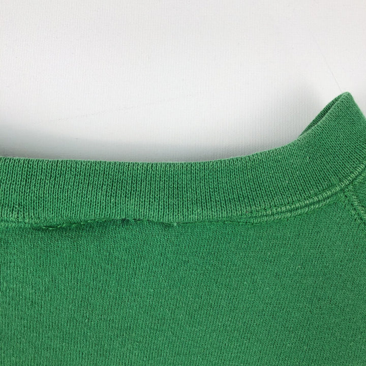 Adidas one-point logo sweatshirt, made in USA, men's size XL. cotton green type Vintage Second Hand