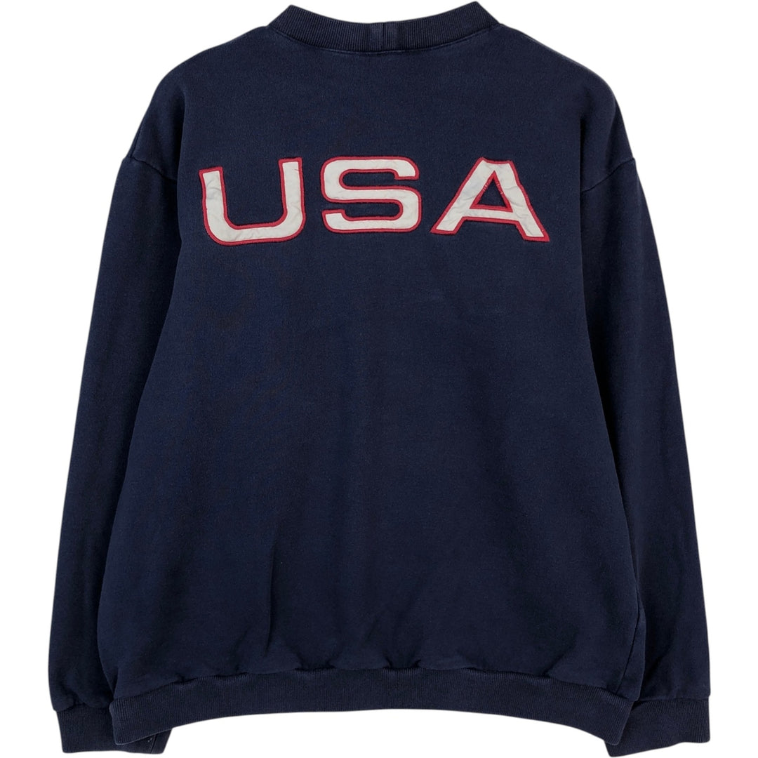 90s-00'S Nike American flag logo sweatshirt, men's size M (approx.), vintage. cotton navy blue type Vintage Second Hand