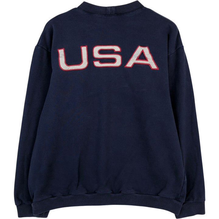 90s-00'S Nike American flag logo sweatshirt, men's size M (approx.), vintage. cotton navy blue type Vintage Second Hand