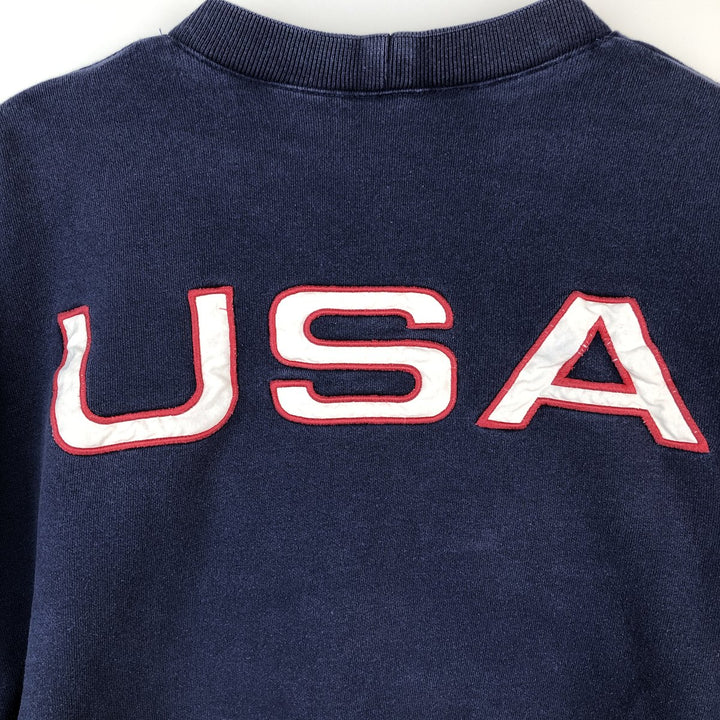 90s-00'S Nike American flag logo sweatshirt, men's size M (approx.), vintage. cotton navy blue type Vintage Second Hand