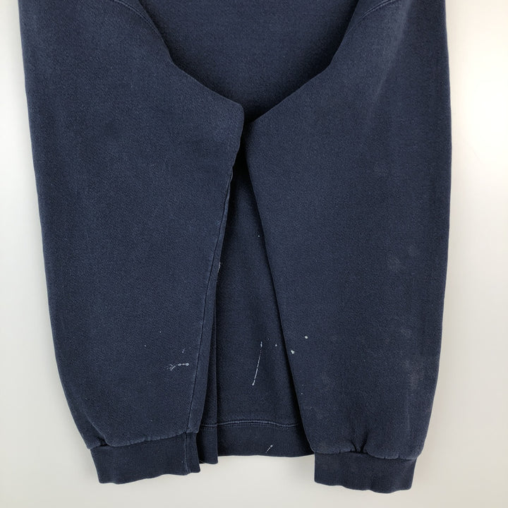 90'S Nike One Point Logo Sweatshirt, Men's XL Size Vintage cotton navy blue type Vintage Second Hand