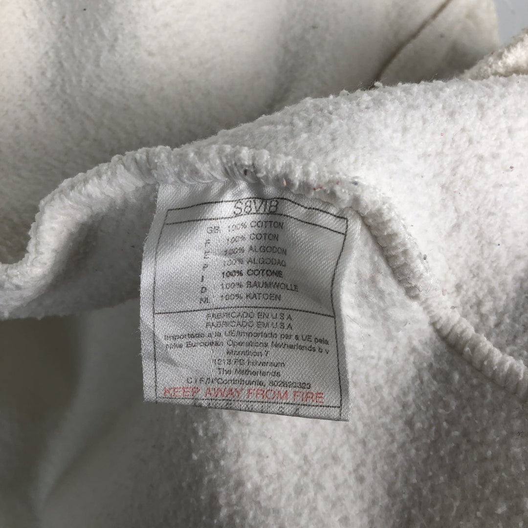 90'S Nike Full Button Logo Sweatshirt, Made in USA, Men's Size L (approx.), Vintage cotton white type Vintage Second Hand