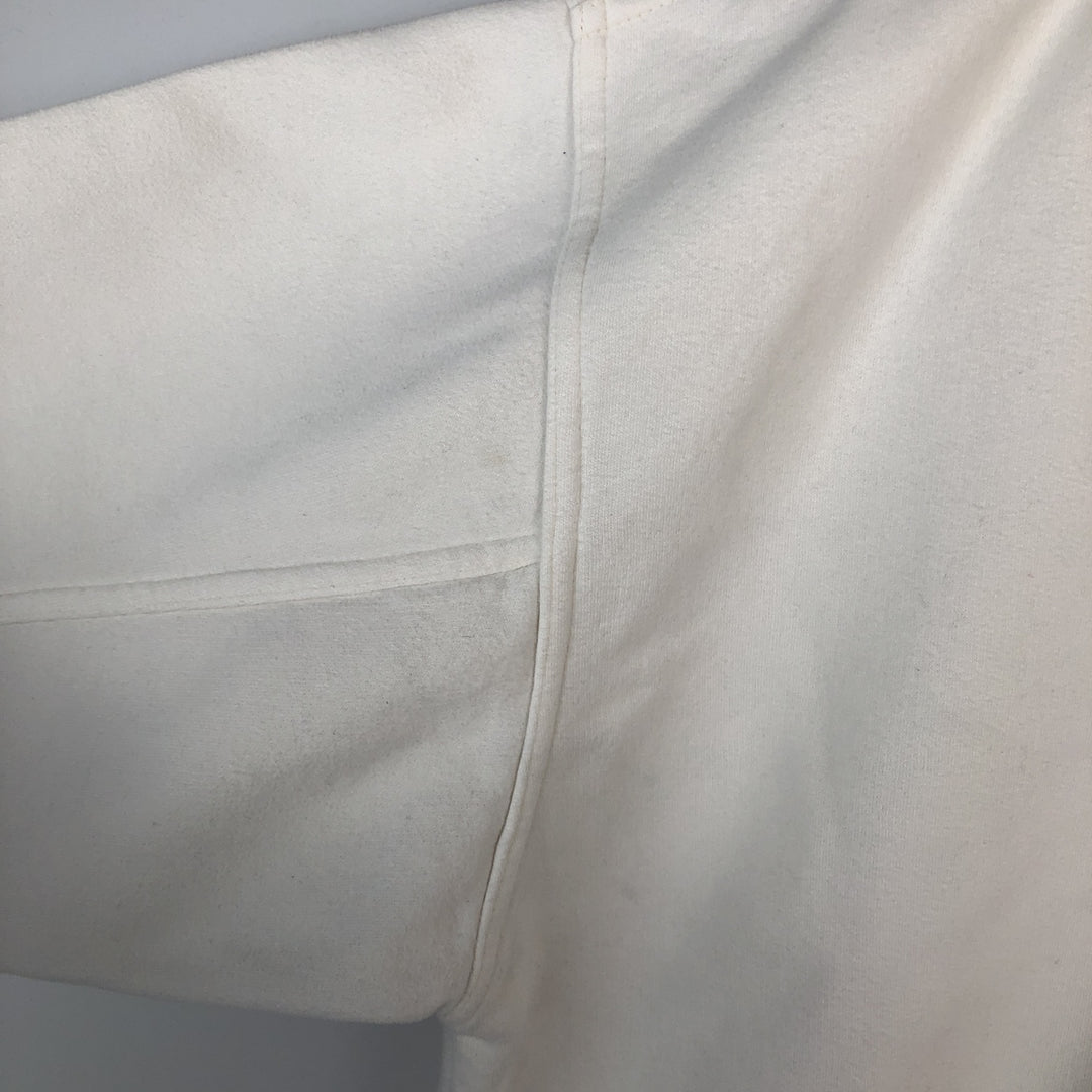 90'S Nike Full Button Logo Sweatshirt, Made in USA, Men's Size L (approx.), Vintage cotton white type Vintage Second Hand