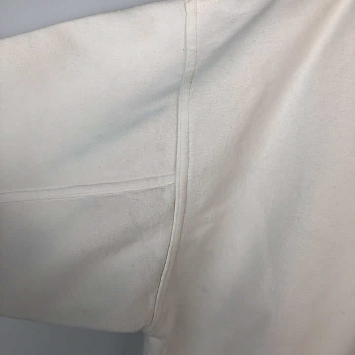 90'S Nike Full Button Logo Sweatshirt, Made in USA, Men's Size L (approx.), Vintage cotton white type Vintage Second Hand