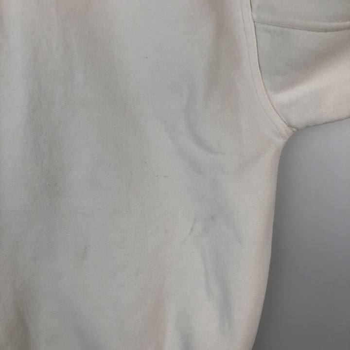90'S Nike Full Button Logo Sweatshirt, Made in USA, Men's Size L (approx.), Vintage cotton white type Vintage Second Hand