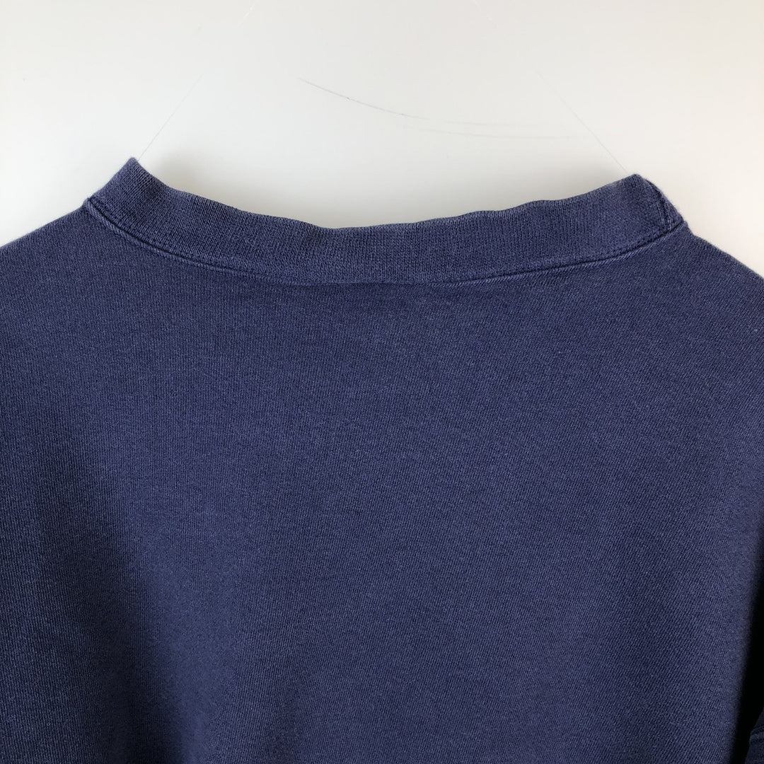 90'S Nike One-Point Logo Sweatshirt, Made in USA, Men's XL (approx.), Vintage cotton navy blue type Vintage Second Hand