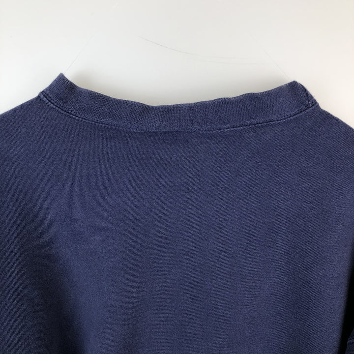 90'S Nike One-Point Logo Sweatshirt, Made in USA, Men's XL (approx.), Vintage cotton navy blue type Vintage Second Hand