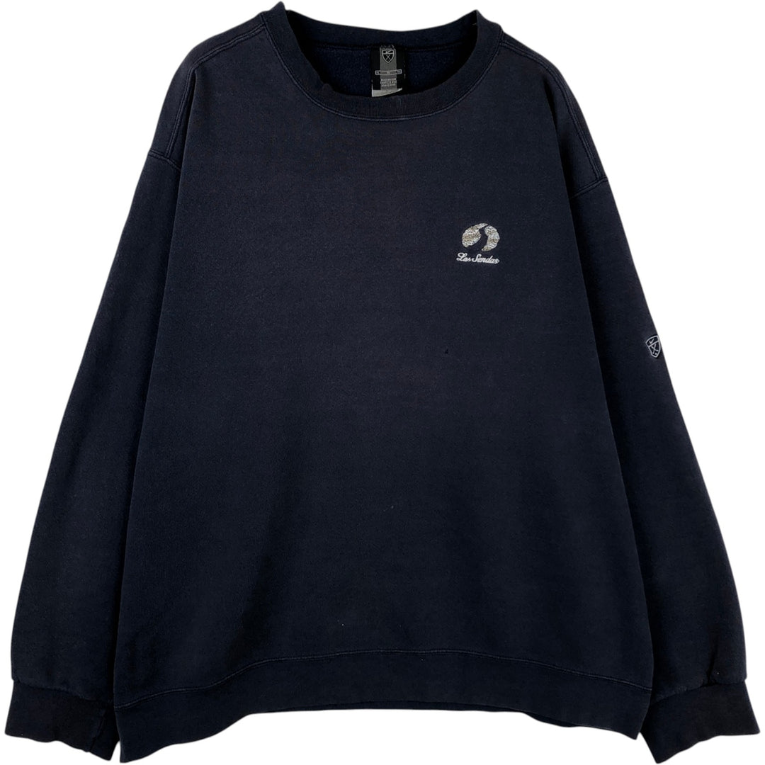 Nike Golf One-Point Logo Sweatshirt, Made in USA, Men's XXL equivalent. cotton navy blue type Vintage Second Hand