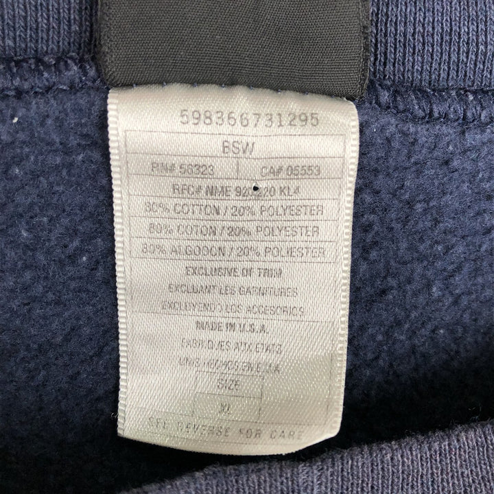 Nike Golf One-Point Logo Sweatshirt, Made in USA, Men's XXL equivalent. cotton navy blue type Vintage Second Hand