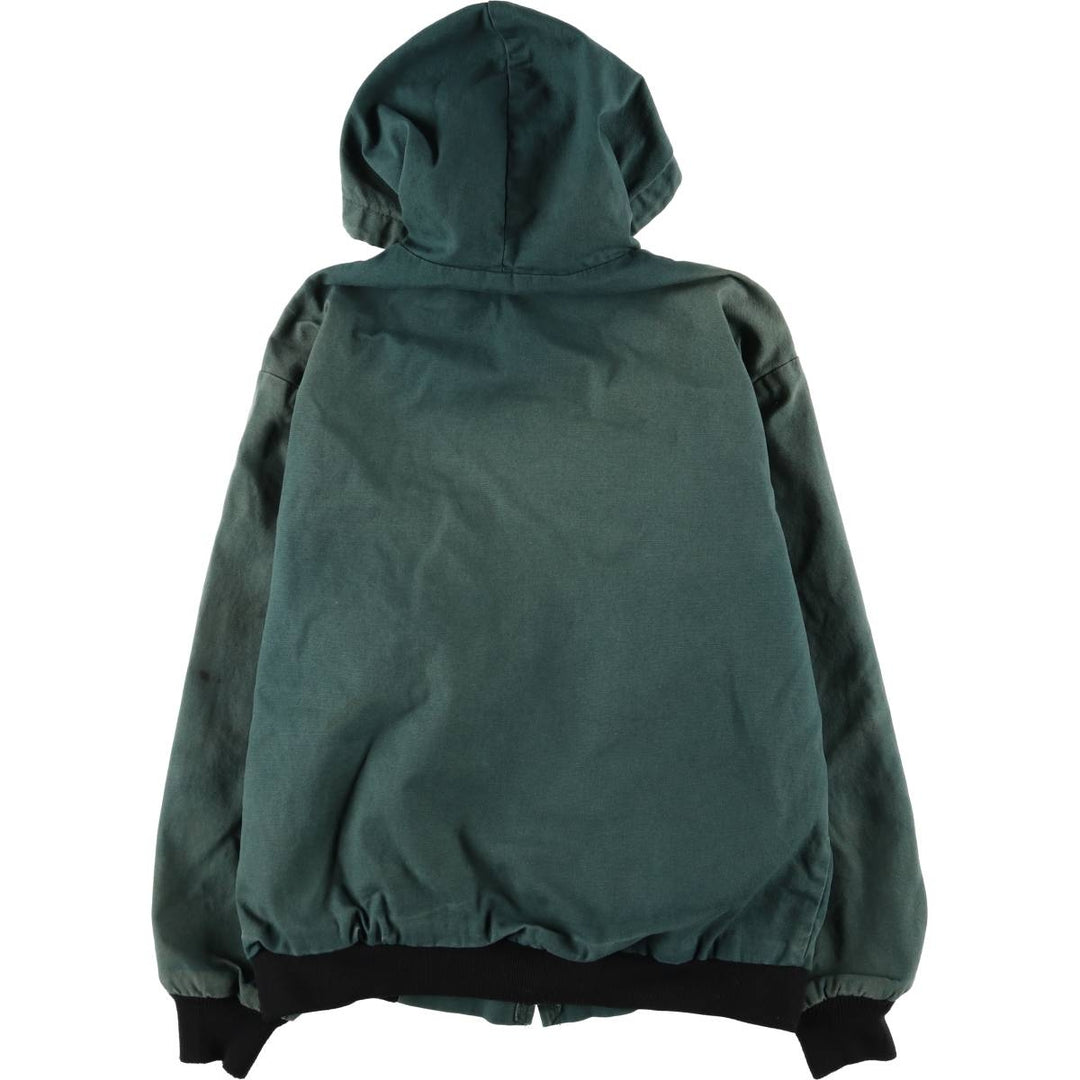 Key Active Jacket Type Duck Full-Zip Hoodie, Men's Size L (Equivalent), Vintage cotton green type Vintage Second Hand