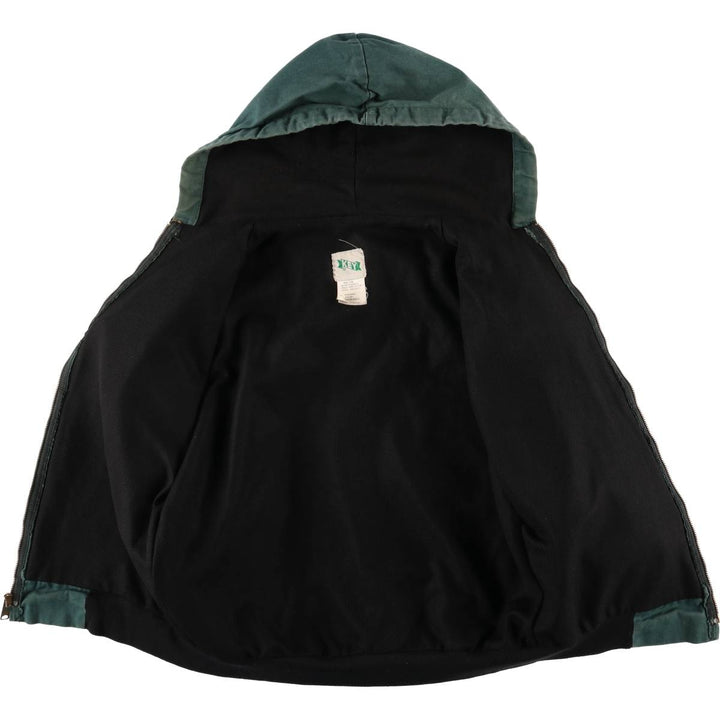 Key Active Jacket Type Duck Full-Zip Hoodie, Men's Size L (Equivalent), Vintage cotton green type Vintage Second Hand