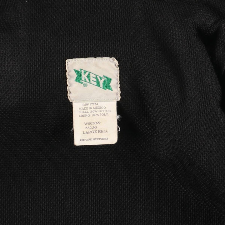Key Active Jacket Type Duck Full-Zip Hoodie, Men's Size L (Equivalent), Vintage cotton green type Vintage Second Hand