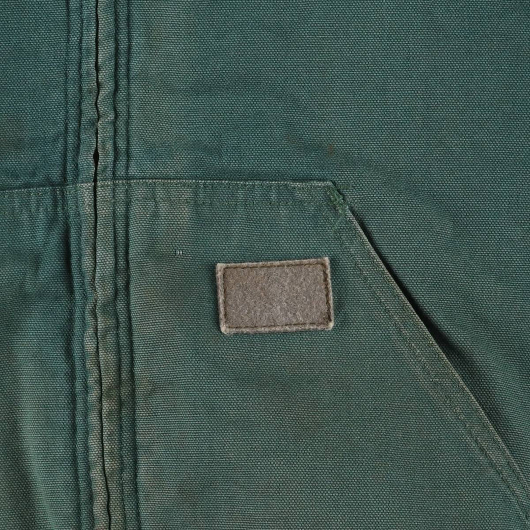 Key Active Jacket Type Duck Full-Zip Hoodie, Men's Size L (Equivalent), Vintage cotton green type Vintage Second Hand