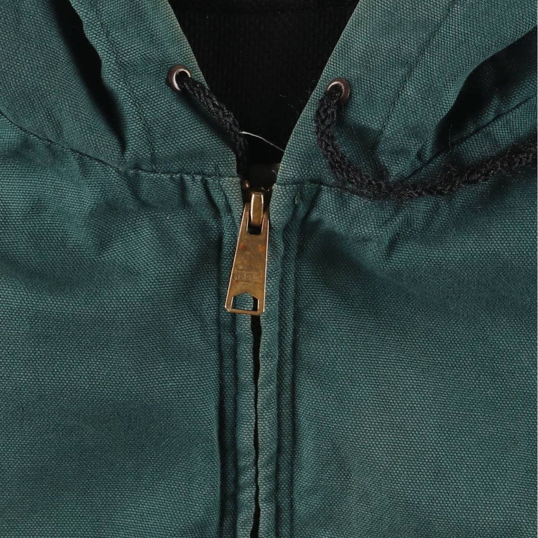 Key Active Jacket Type Duck Full-Zip Hoodie, Men's Size L (Equivalent), Vintage cotton green type Vintage Second Hand