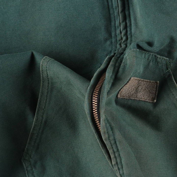 Key Active Jacket Type Duck Full-Zip Hoodie, Men's Size L (Equivalent), Vintage cotton green type Vintage Second Hand