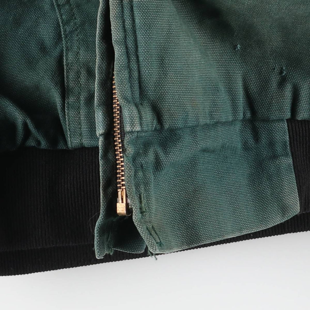 Key Active Jacket Type Duck Full-Zip Hoodie, Men's Size L (Equivalent), Vintage cotton green type Vintage Second Hand