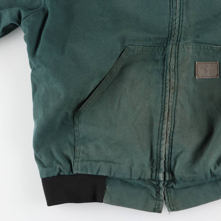 Key Active Jacket Type Duck Full-Zip Hoodie, Men's Size L (Equivalent), Vintage cotton green type Vintage Second Hand