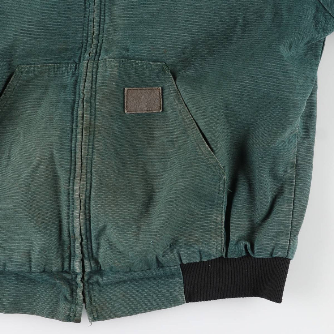 Key Active Jacket Type Duck Full-Zip Hoodie, Men's Size L (Equivalent), Vintage cotton green type Vintage Second Hand