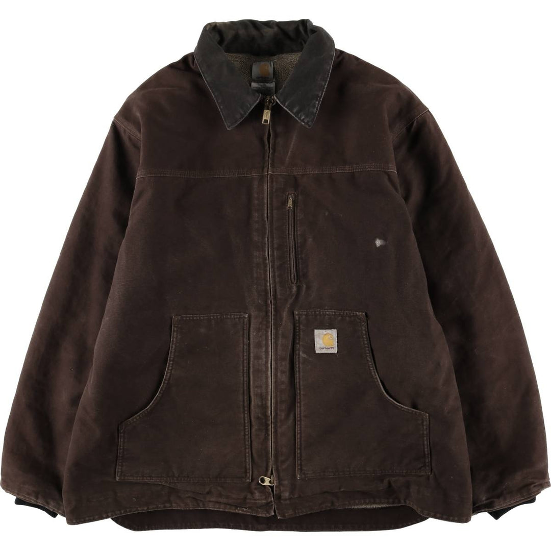 Carhartt Ridgecoat Padded Duck Work Jacket, Men's XXL equivalent. cotton brown type Vintage Second Hand