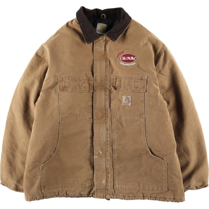 2000'S Carhartt Traditional Padded Duck Work Jacket, Men's XXL cotton brown type Vintage Second Hand