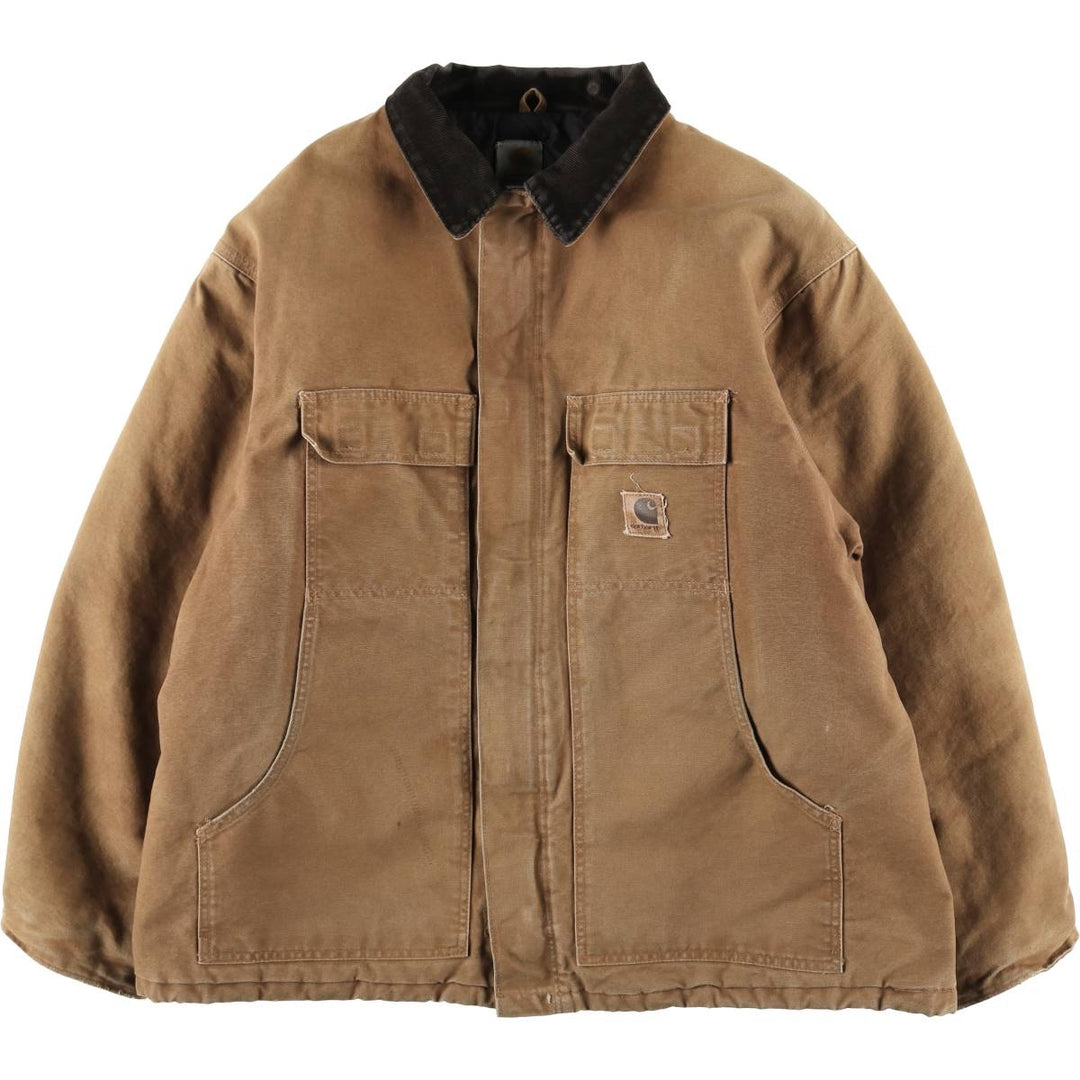 2000'S Carhartt Traditional Padded Duck Work Jacket, Men's XXL cotton brown type Vintage Second Hand