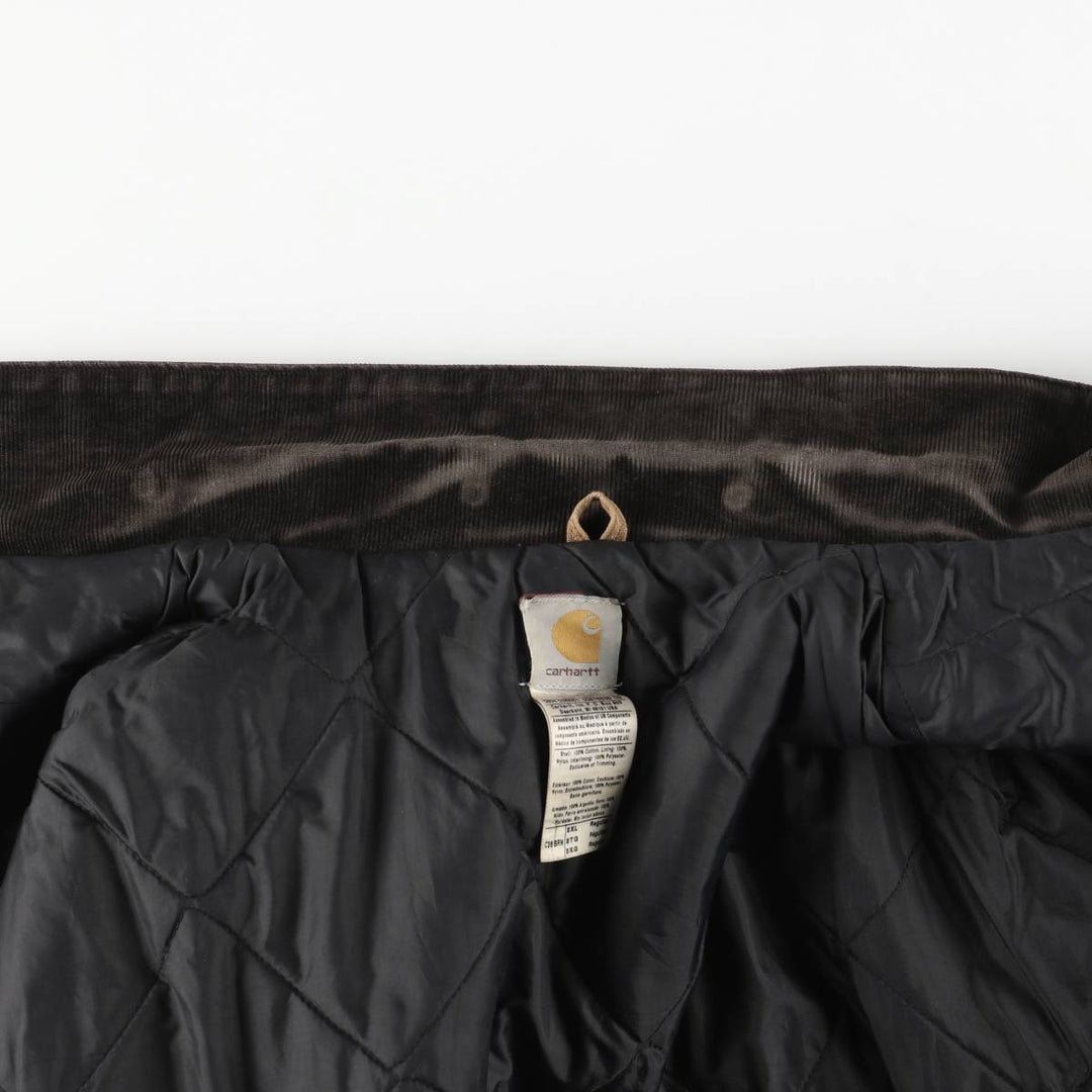 2000'S Carhartt Traditional Padded Duck Work Jacket, Men's XXL cotton brown type Vintage Second Hand