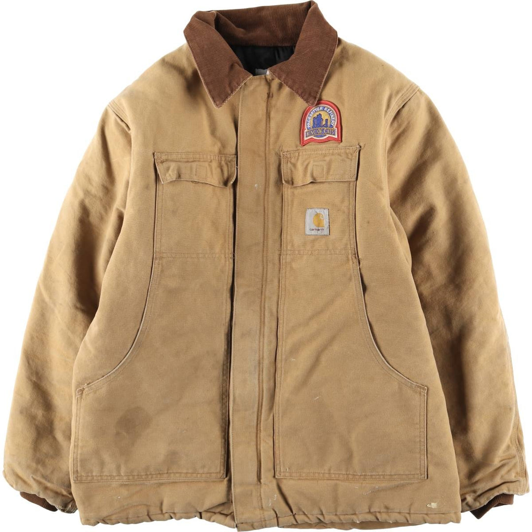 90'S Carhartt Traditional Padded Duck Work Jacket, Made in USA, Men's XL, Vintage cotton brown type Vintage Second Hand