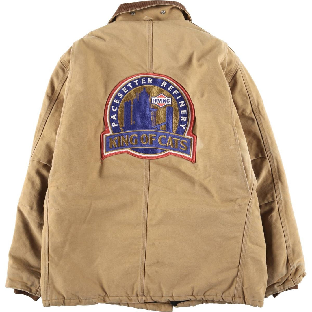90'S Carhartt Traditional Padded Duck Work Jacket, Made in USA, Men's XL, Vintage cotton brown type Vintage Second Hand