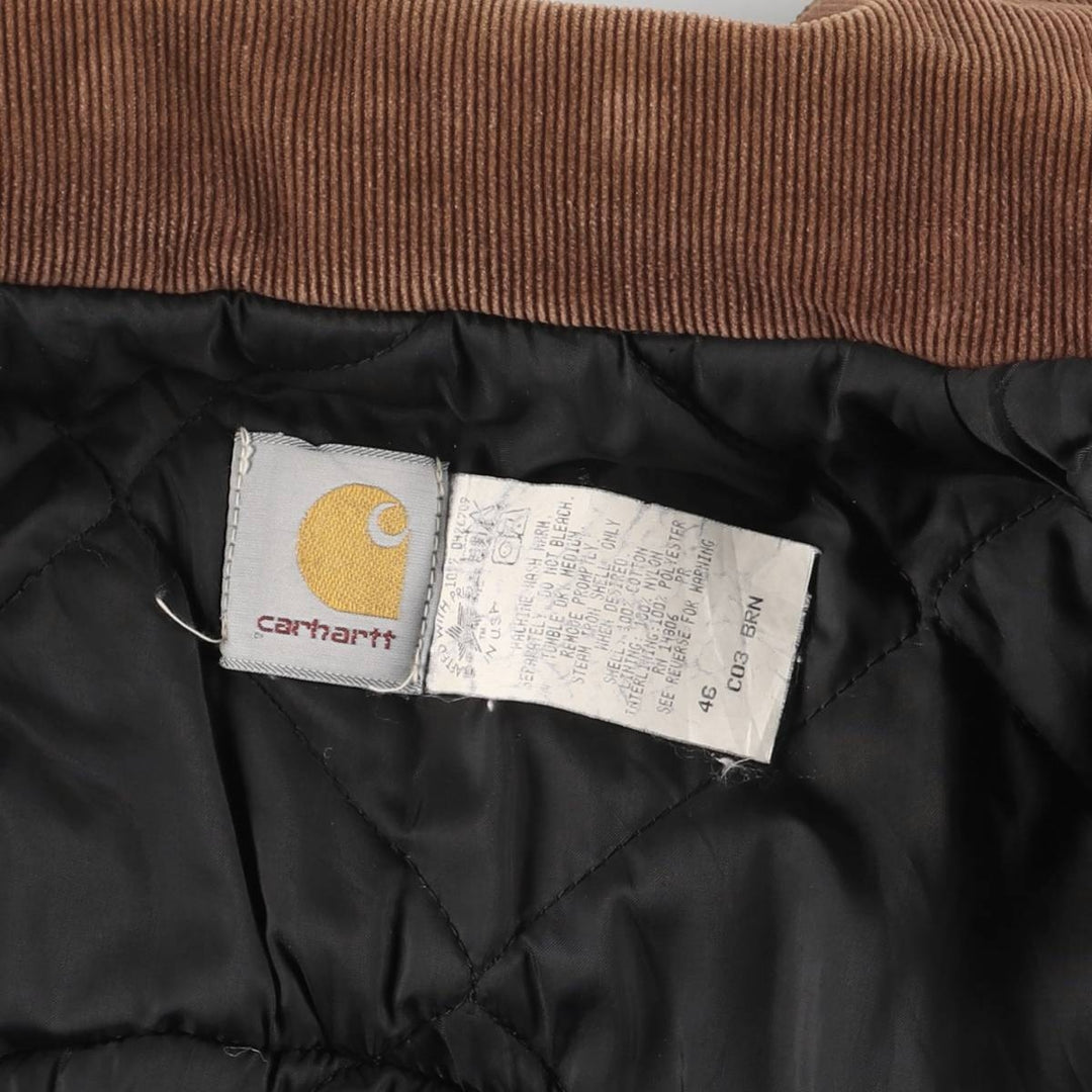 90'S Carhartt Traditional Padded Duck Work Jacket, Made in USA, Men's XL, Vintage cotton brown type Vintage Second Hand