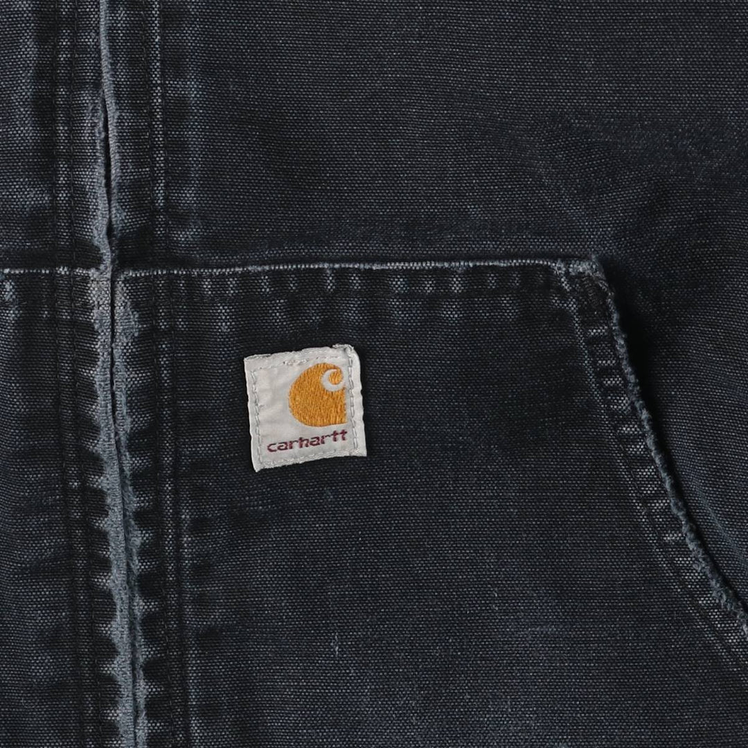 00'S Carhartt Active Jacket, Padded Duck Full Zip Hoodie, Men's XXL cotton black type Vintage Second Hand