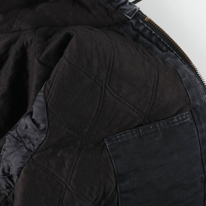 00'S Carhartt Active Jacket, Padded Duck Full Zip Hoodie, Men's XXL cotton black type Vintage Second Hand