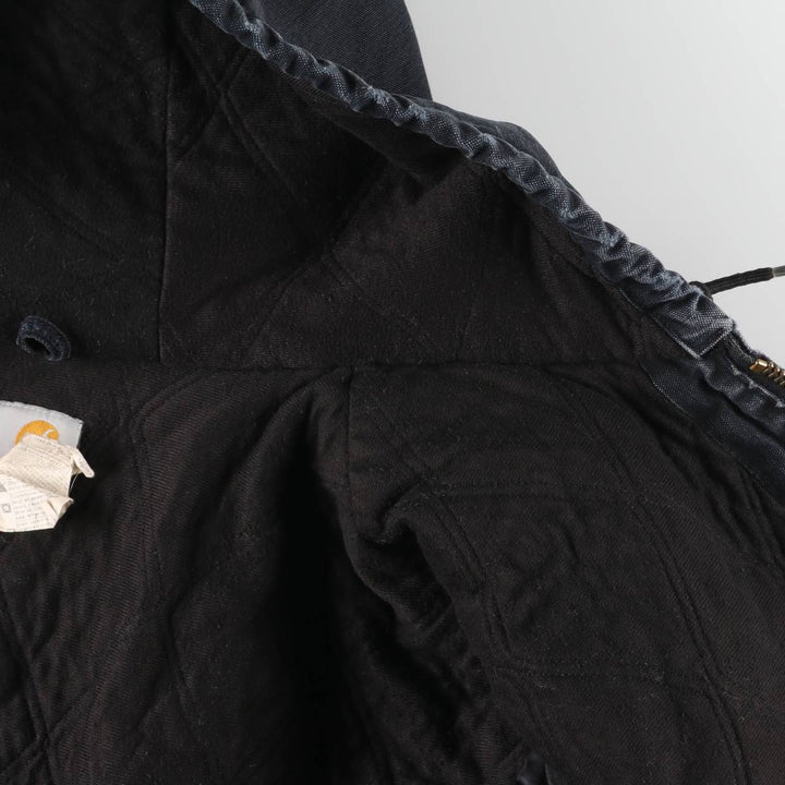 00'S Carhartt Active Jacket, Padded Duck Full Zip Hoodie, Men's XXL cotton black type Vintage Second Hand