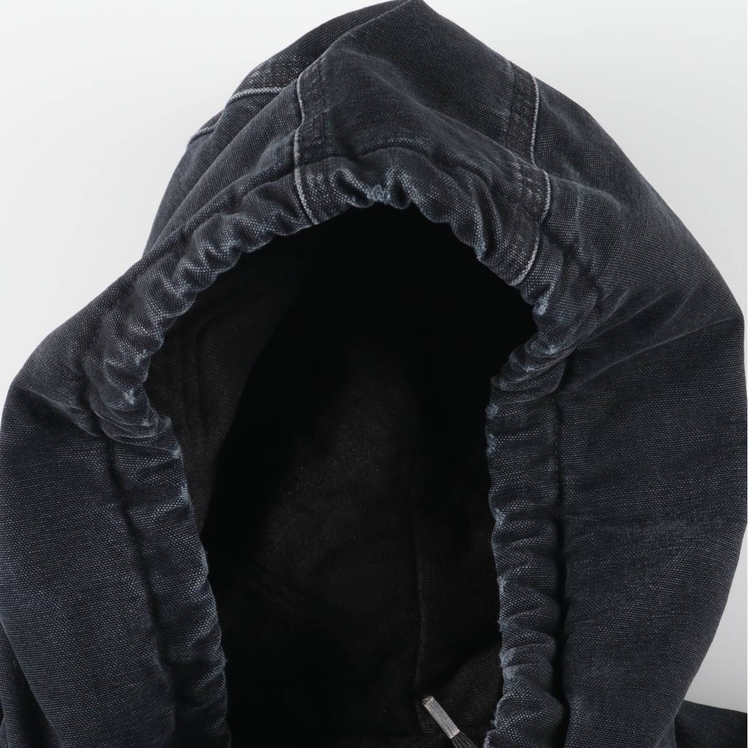 00'S Carhartt Active Jacket, Padded Duck Full Zip Hoodie, Men's XXL cotton black type Vintage Second Hand